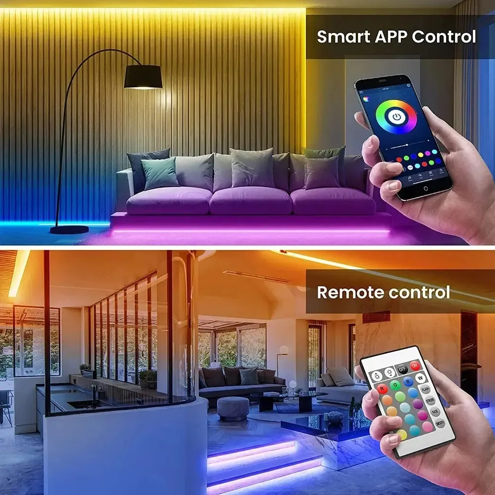 USB LED Strip Light nastro Bluetooth luci RGB SMD5050 5V flessibile LED Lamp Tape Ribbon retroilluminazione a diodi Desktop TV a