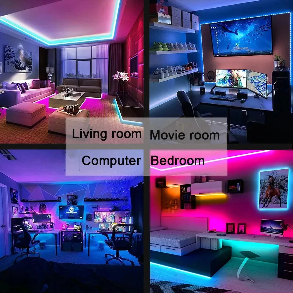 USB LED Strip Light nastro Bluetooth luci RGB SMD5050 5V flessibile LED Lamp Tape Ribbon retroilluminazione a diodi Desktop TV a
