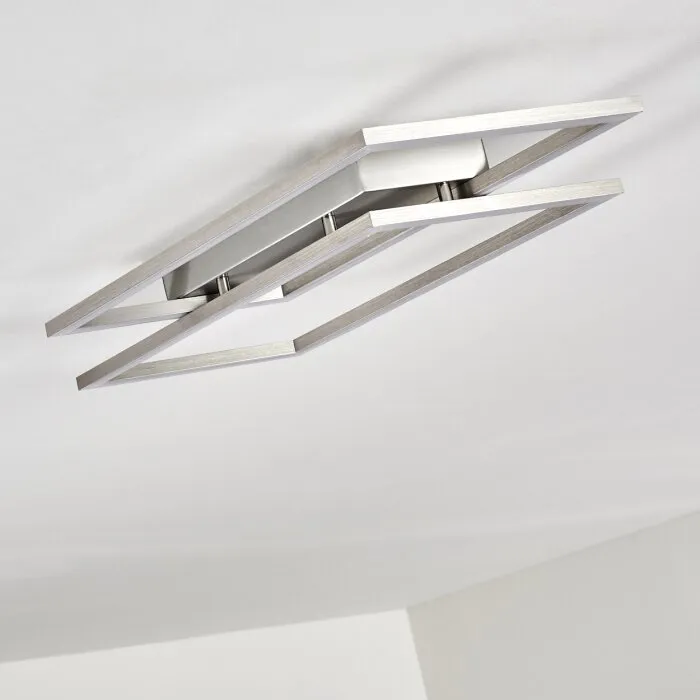 Veyrier Plafoniera LED Acciaio satinato, 2-Luci