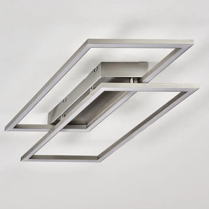 Veyrier Plafoniera LED Acciaio satinato, 2-Luci