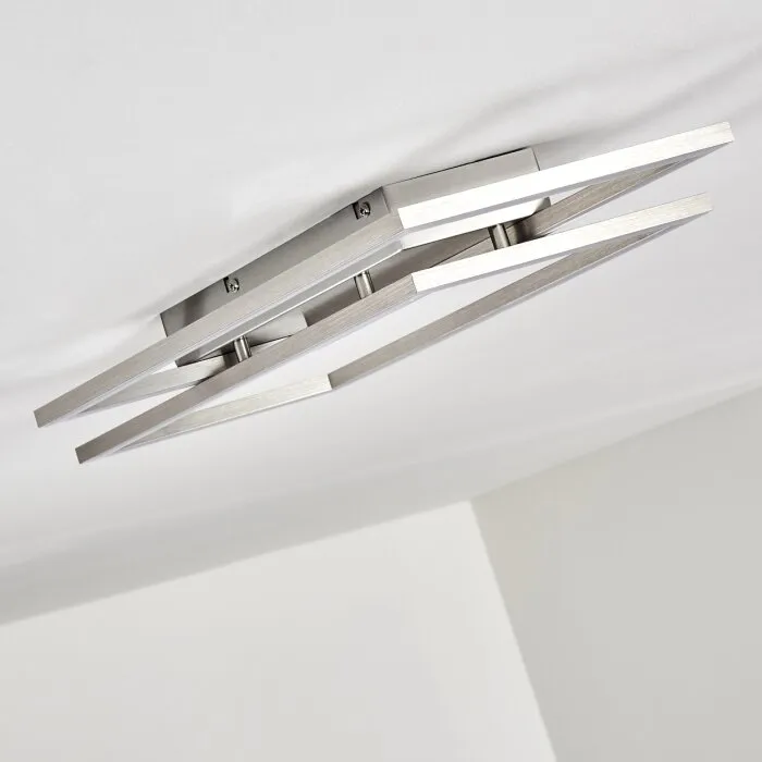 Veyrier Plafoniera LED Acciaio satinato, 2-Luci