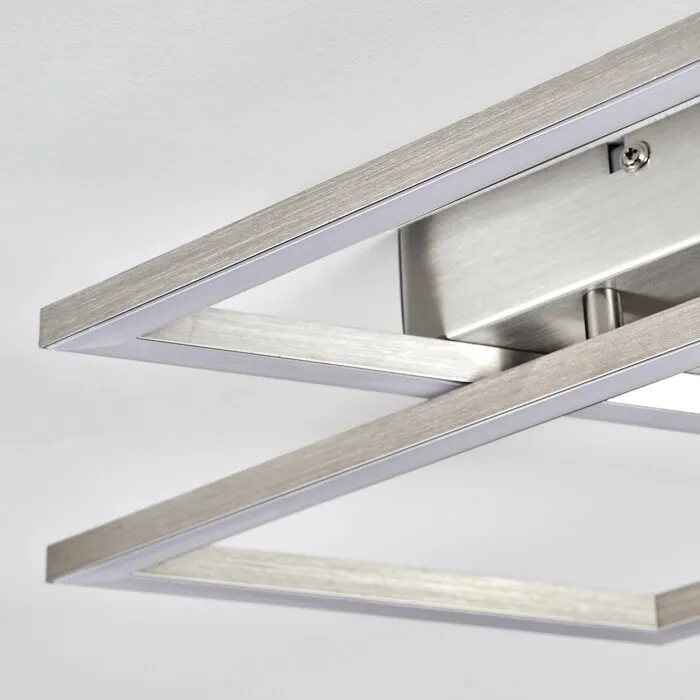 Veyrier Plafoniera LED Acciaio satinato, 2-Luci