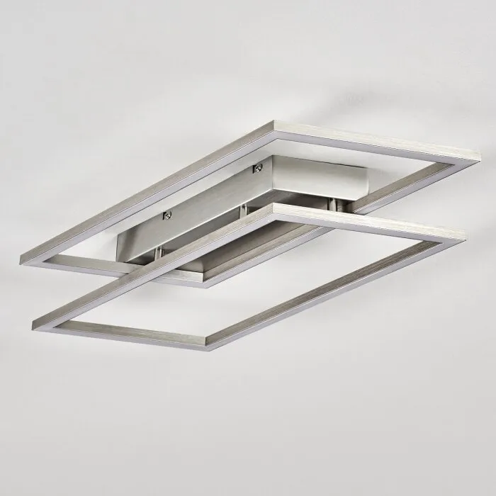 Veyrier Plafoniera LED Acciaio satinato, 2-Luci