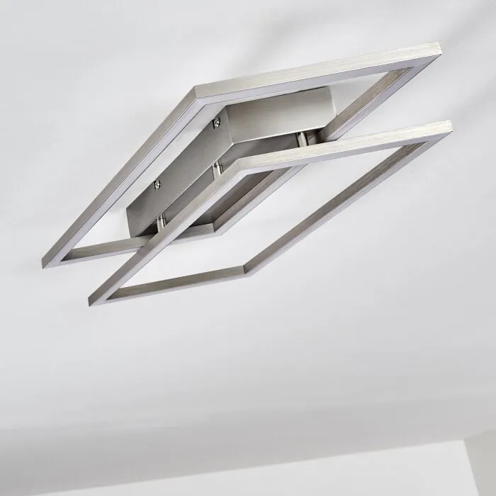 Veyrier Plafoniera LED Acciaio satinato, 2-Luci