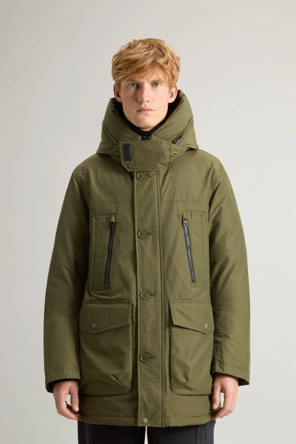 Woolrich Giubbotto Arctic Parka Evolution in Ramar Cloth Verde