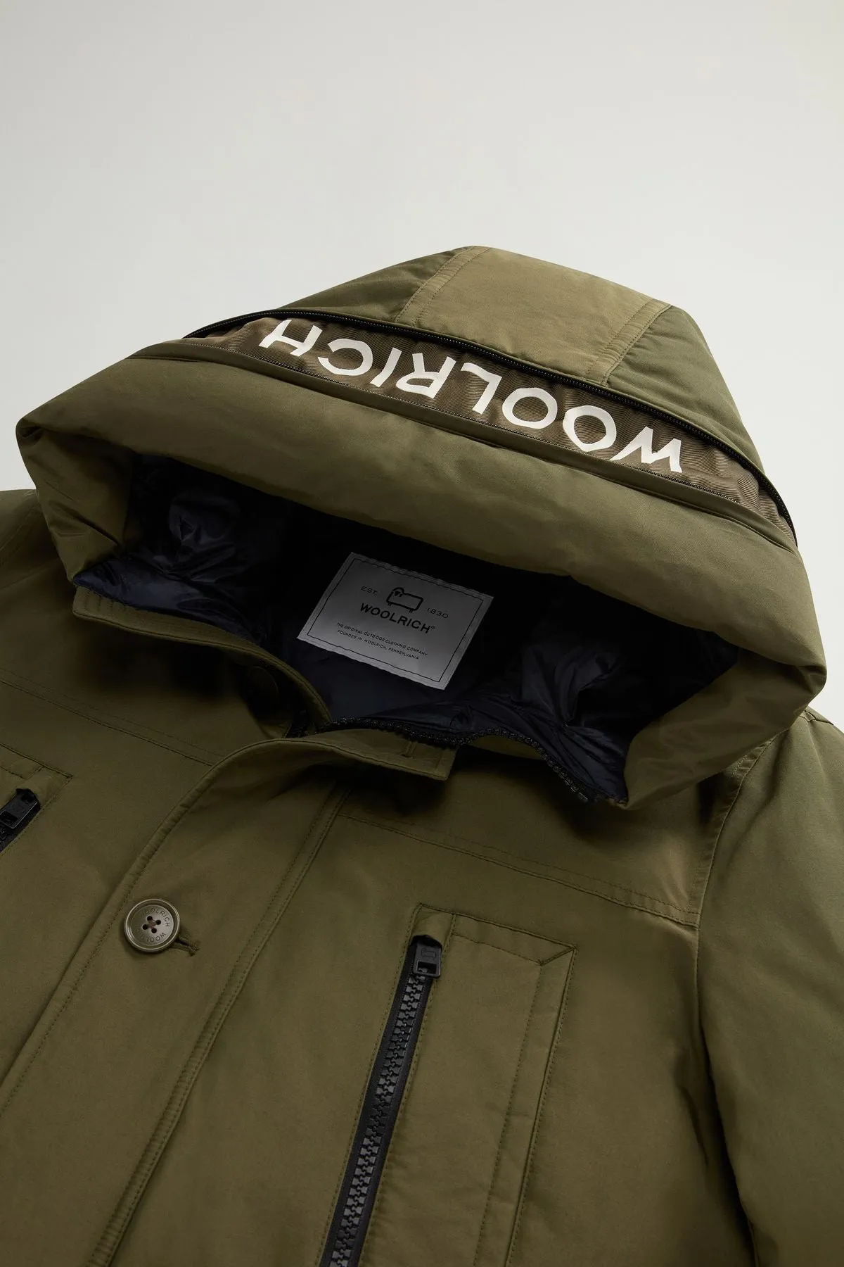 Woolrich Giubbotto Arctic Parka Evolution in Ramar Cloth Verde
