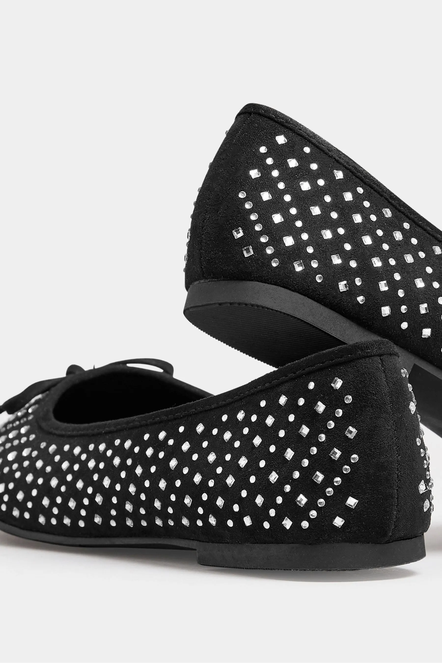 Yours Curve - Scarpe a ballerina extra Vestibilità ampia luccicante