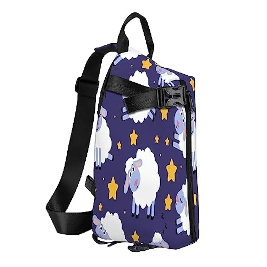 Zaino a tracolla con note musicali blu, antifurto, zaino a tracolla per sport all’aperto, viaggi, escursionismo, per uomini e do