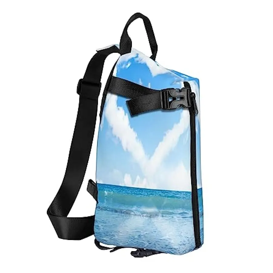Zaino a tracolla con note musicali blu, antifurto, zaino a tracolla per sport all’aperto, viaggi, escursionismo, per uomini e do