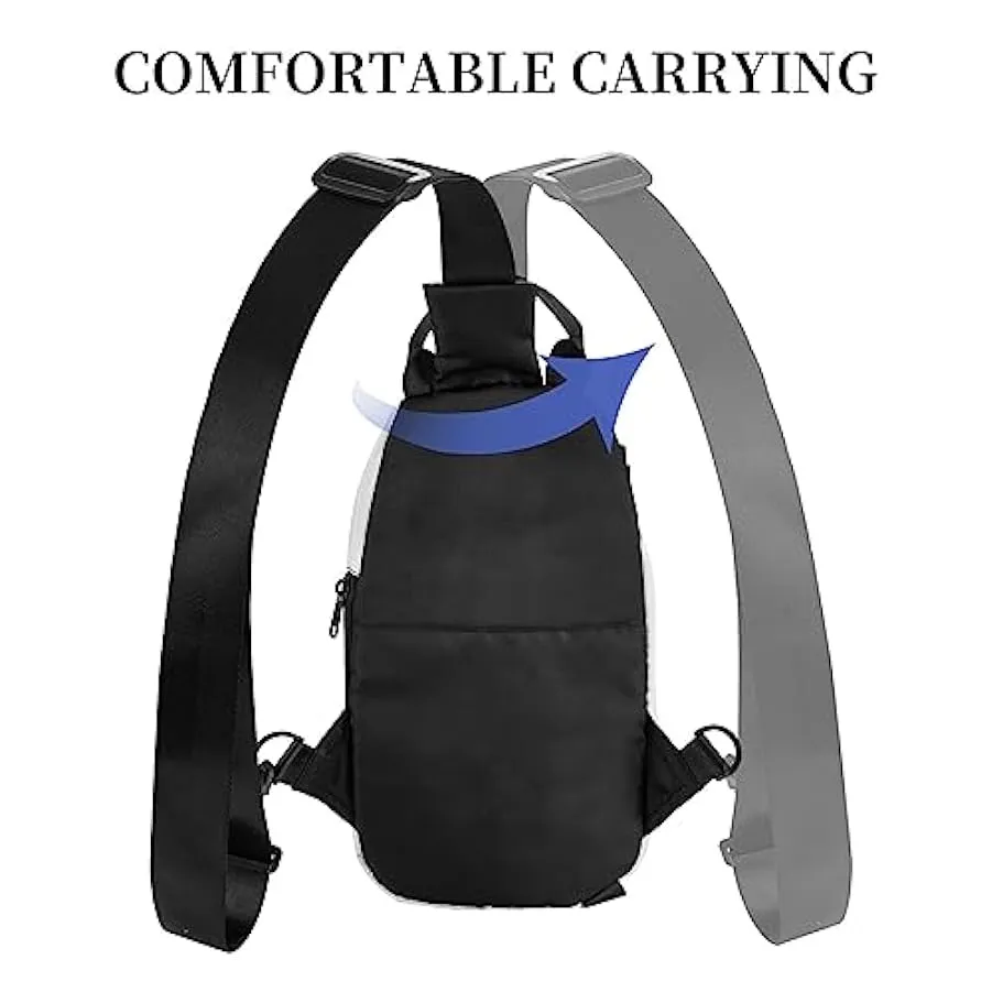 Zaino a tracolla con note musicali blu, antifurto, zaino a tracolla per sport all’aperto, viaggi, escursionismo, per uomini e do