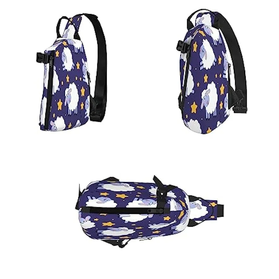 Zaino a tracolla con note musicali blu, antifurto, zaino a tracolla per sport all’aperto, viaggi, escursionismo, per uomini e do
