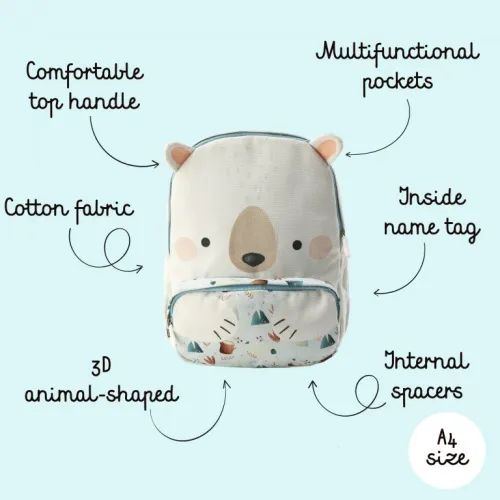 Zaino grande A4 - Orso Munchy