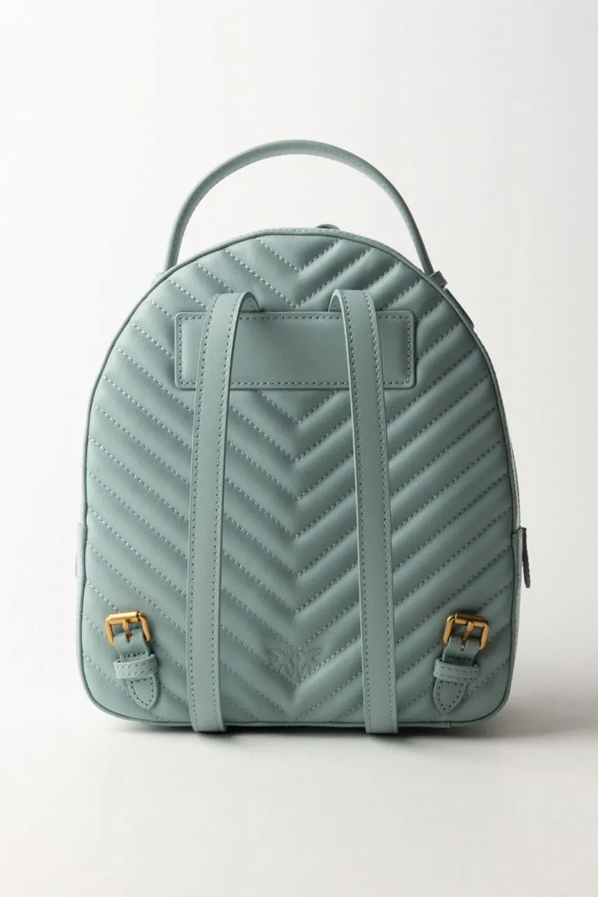 Zaino Love click trapuntato chevron BRUMA GRIGIO-ANTIQUE GOLD