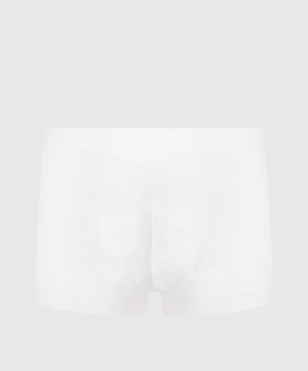Zimmerli Slip con logo Sea Island in bianco 2861445