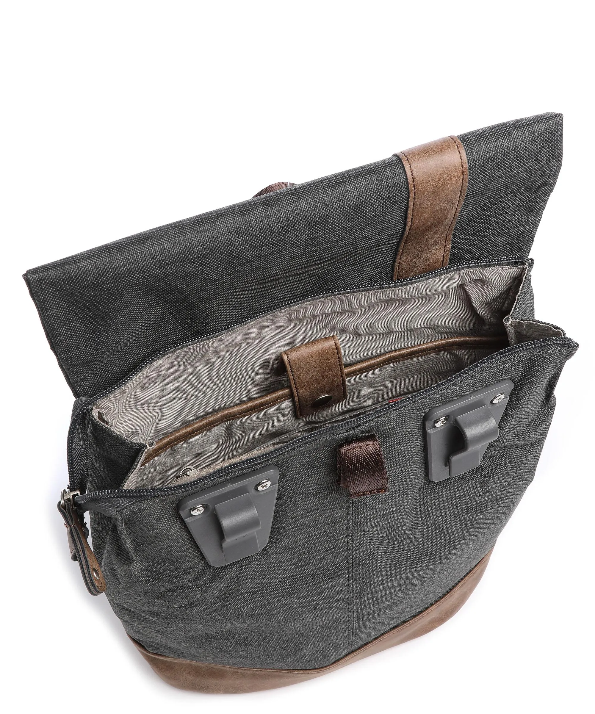  Zwei Olli Cycle OCR13 Borsa per portapacchi poliestere, pelle sintetica grigio scuro  
